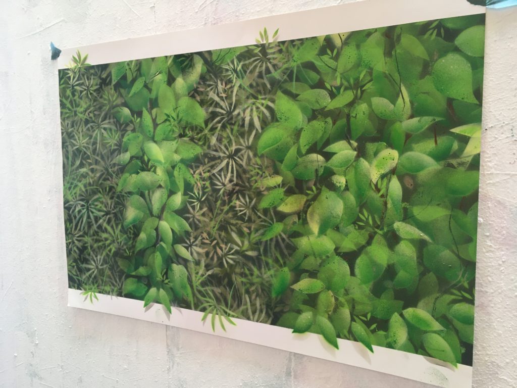 Peinture mur végétal, le street art trompe-l’œil contemporain