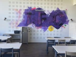 Décoration réalisée dans le self du Toulouse Football Club (TFC)